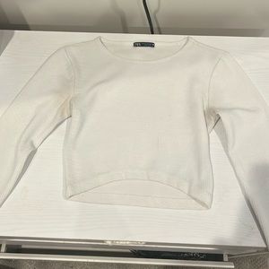 White long sleeve top